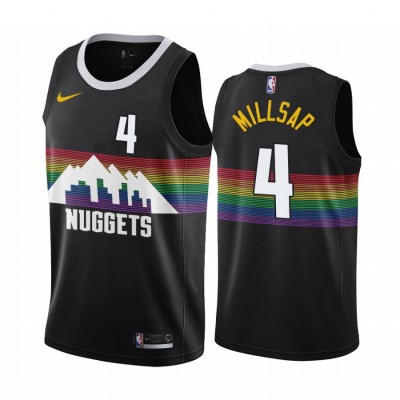 Nike Denver Nuggets #4 Paul Millsap Men's 2019-20 Black City Edition NBA Jersey Men's